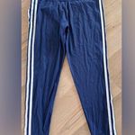 Adidas cropped 3 stripe leggings blue white size XL Photo 0