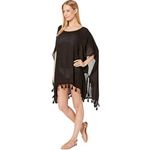 ROXY MAKE YOUR SOUL PONCHO SZ XS/Small Swim Cover Up Black Photo 2