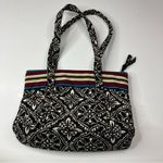 Vera Bradley  | Black & White Damask Stripe Quilted Shoulder Bag Photo 1