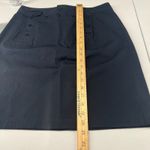Ralph Lauren Lauren Sailor A line Skirt Womens 8 Navy Cotton Preppy Lace-Up Back Photo 8