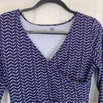 Title Nine Wrapper's Delight Dress Pallay Print Size Small Purple Outdoor Photo 4