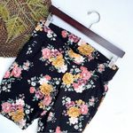 Torrid Womens Shorts Biker Floral Black Pink Casual Stretch Plus Size 1X Photo 0