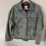We The Free  People Jacquard Letters
Denim Jacket Size Medium Photo 4