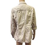 Sonoma Cotton  Khaki Metal Button Up Snap Pocket Button Tab Long Sleeve Shirt L Photo 6