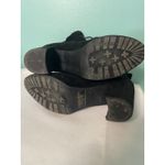 Women's Size 10 Black Suede Chunky Platform Punk Festival Combat Boots Photo 4