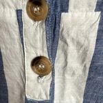 Japna  pinstripe cotton jumpsuit with criss cross back Photo 1