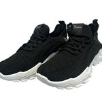 Fashion Mesh Sneakers Womens Size 10 Black White Slip On Low Top Shoes NEW Photo 0