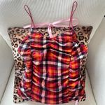 Crave fame Y2K vintage plaid mesh cami tank top Photo 2