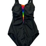 Reebok  Swim Women's Rainbow One Piece Support Swimsuit Black Size 8 NWOT Photo 5