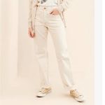 Free People Go Easy Womens Denim Distressed Bootcut Jeans Photo 1