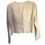 Theory  Womens Cropped Jacket Size 12 Light Linen Luxe Beige NWT Photo 6