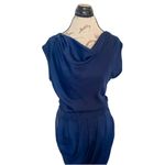 BCBGMAXAZRIA  Size Medium Dress Pleated Office Wear  Rowan Navy Blue Career Wear Photo 5