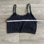 Aerie seamless lace trim black longline bralette - medium Photo 3