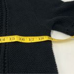 Sonoma  Black Crochet Waffle Knit Open Front Cotton Blend Cardigan Topper S Photo 5
