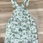 We Wore What  White Green Shortalls Overalls Women’s Small Photo 0