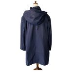 LAUREN RALPH LAUREN Hooded Longline Trench Coat Jacket Blue Size 2X Photo 2