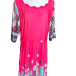 Womens Plus Reborn Scalloped Neckline Floral Sunburst Dress Photo 0