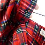 Brandy Melville John Galt  Skirt One Size Red Emerson Plaid Wrap Buckle Academia Photo 4