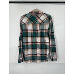 J. Crew Classic Fit Boy Button Front‎ Shirt Women 12 Green Long Sleeve Western Photo 1