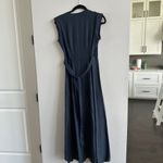 Reformation Maxi wrap Linen Dress Navy Size Small Photo 6