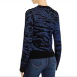 Pam & Gela Blue Metallic tiger Animal Print Sweater Photo 22
