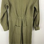 Madewell  Diamond Jacquard Kale Green  Button Front Chest Pockets Jumpsuit XXS Photo 9