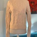 Ann Taylor  Lambs Wool Blend  Sweater White Cream Cableknit Soft women’s size M Photo 0