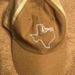 Women’s tan white Texas ponytail trucker hat Photo 0