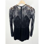 NBD Revolve Taylor Black Long Sleeve Sheer Lace Romper Women's Size Small S Photo 1