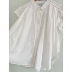 Madewell  | NWT Shirred Lace-Trim Top in White | Sz XS Photo 5