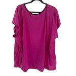 Full Beauty Sport short sleeve athletic shirt pink and black size 30 Pink Photo 4