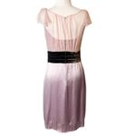 Vera Wang  tulle top, rhinestone flower silky sheath dress sz 6 Photo 1