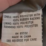 British Mist Sage Green Gingham Trench Coat Size Medium Photo 10