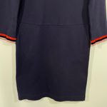 Boden Navy Livia Velvet Striped Cuff Quarter Sleeve Sweatshirt Dress Size 6R Photo 2