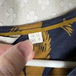 Boden Blue Gold Bird Print Silk Blend Flutter Top Size 8 Photo 3