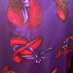 Indian Tropical Fashion Multicolored Free Size Floral Kaftan Loungewear Dress Purple Photo 6