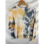 Sweet Romeo NWOT  Storm Tie Dye Waffle Knit Thermal Top w Thumb Holes XS Photo 5