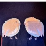 LC Lauren Conrad Lauren Conrad M Navy Blue Crew Neck Lightweight High Low Lovebird Sweater Photo 2