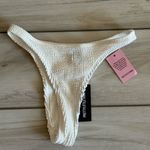 Pretty Little Thing Crinkle Tanga Bikini Bottom White XS NWT IN PACKAGE Photo 4