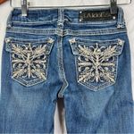 L.A. Idol Bling USA Y2K Bootcut Juniors Cropped Jeans Pocket Size 1 Blue Photo 2