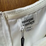 Unique Vintage NEW  Polka Dot Lamar Bridal Swing Midi Dress Ivory White 5X NWT Photo 11