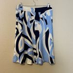 Theory Silk  Skirt Blue and White Size 8 Photo 4