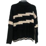 1. State  Women Multicolor Stripe Multi Texture Pullover Sweater Size Medium Photo 2