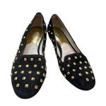 Michael Kors women’s black gold studded leather shoes flats size 6.5M AUTHENTIC Photo 0