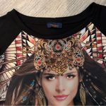 Black Graphic Long Sleeve Top Photo 4