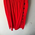 Urban Outfitters  Red Sundress Size M Button Front Sleeveless Midi 100% Lyocell‎ Photo 2