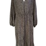 A New Day NEW Size XL Maxi Dress Animal Leopard Print Long Sleeves Photo 0