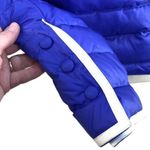 Marido Firenze | US 6 | Designer Goose Down Leather Trim Puffer Coat Jacket $590 Blue Photo 4