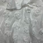 Lulus NWT  Exceptional Entrance White Sleeveless Tiered Rosette Midi Dress Size L Photo 4