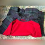 Vintage handmade navy green plaid button front cape shawl, one size Blue Size one size Photo 10